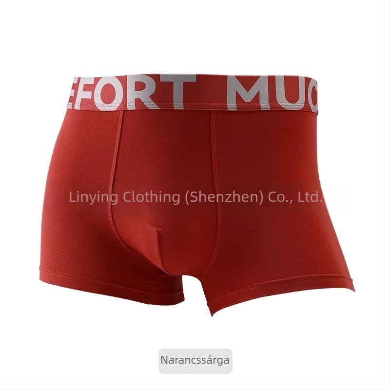 Férfi pamut boxer rövidnadrág, laza szabás, légáteresztő, plusz méret, sportos stílus
