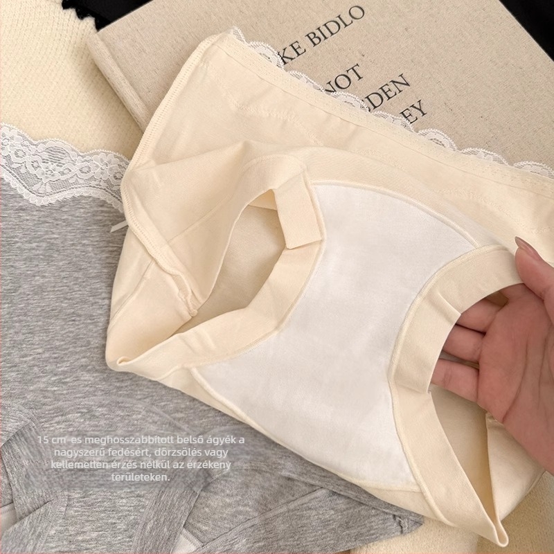 Női pamut virágmintás boxer brief, átlátszóság elleni védelem, két az egyben boxer leggings