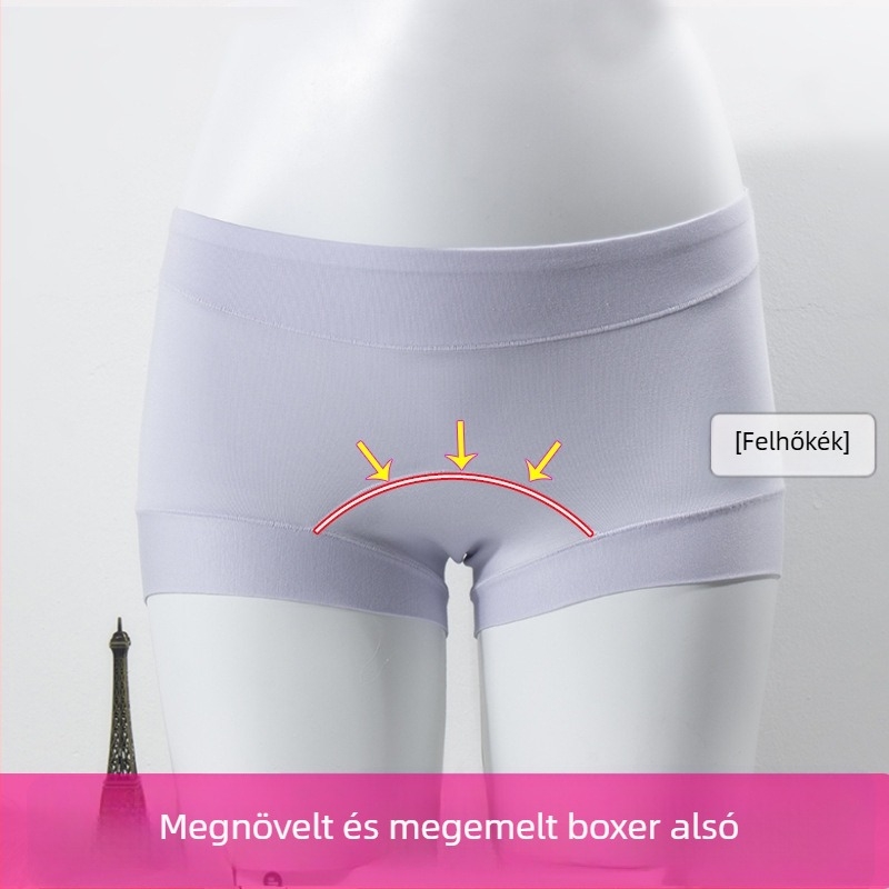 Női Modal boxer rövidnadrág antibakteriális pamut béléssel, 17 cm hosszabbítással, nem szorít, négyszögletes szabás
