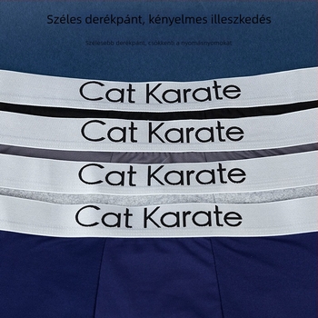 Férfi boxeralsó, egyszínű, nagy méret, lélegző, alacsony derék, poliészter