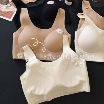 Nylonból készült melltartó-vest, emelő és formázó hatással, U-alakú hátsó résszel, plusz méret