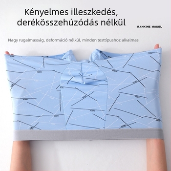 Férfi középmagasságú boxeralsó, geometriai mintázat, poliészter