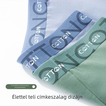 Férfi pamut seamless boxer alsó, lélegző, antibakteriális, középmagas derekú