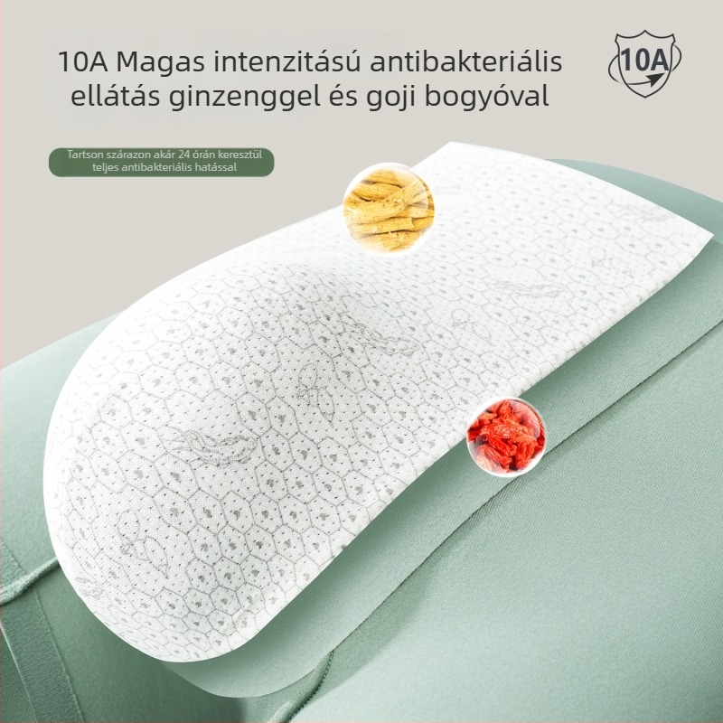 Férfi pamut seamless boxer alsó, lélegző, antibakteriális, középmagas derekú