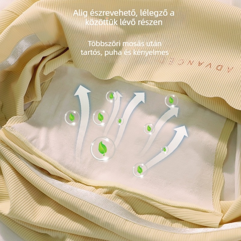 Női boxeralsó, Ice Silk anyag, sima szövés, középmagas derekú, pamut ágyékkal a szeméremtájék környékén