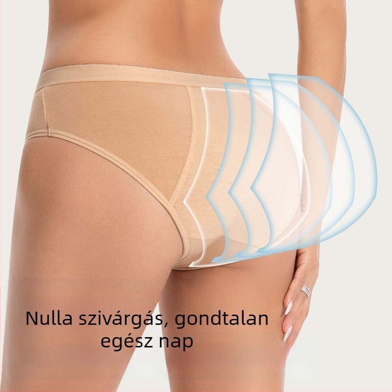 Női antibakteriális menzeszes fehérnemű, szivárgásmentes, plusz méret