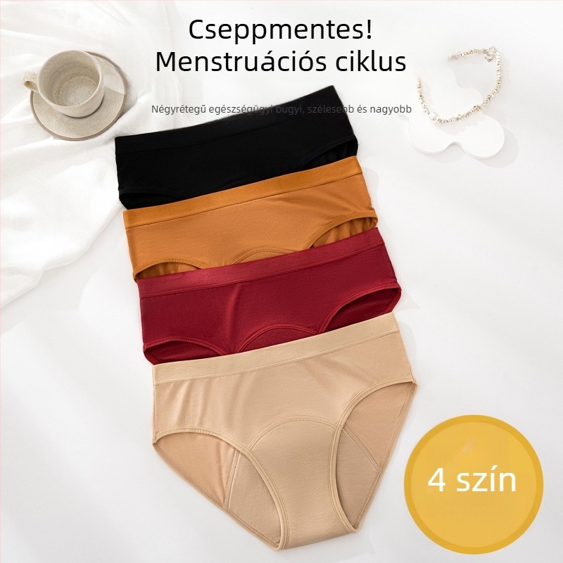 Női antibakteriális menzeszes fehérnemű, szivárgásmentes, plusz méret