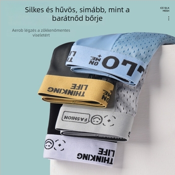 Férfi boxeralsó - lélegző Ice Silk, poliészter 95–100%, középmagas derekú