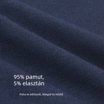 Férfi pamut boxer alsó antibakteriális grafén belső réteggel, középmagas derék, egyszínű, 90-95% pamut
