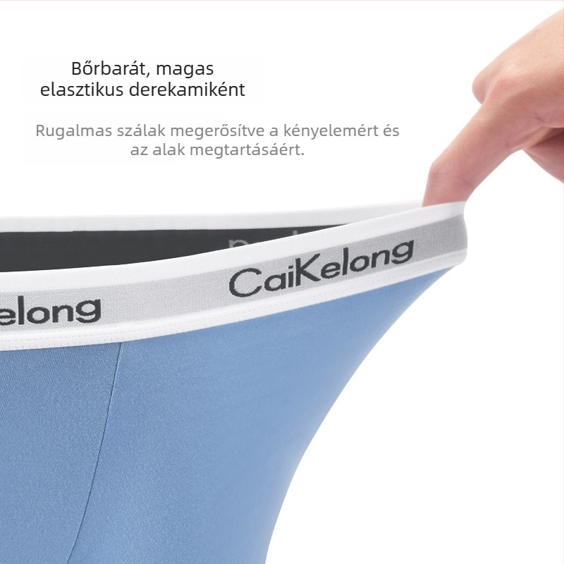 Férfi pamut boxer alsó antibakteriális grafén belső réteggel, középmagas derék, egyszínű, 90-95% pamut