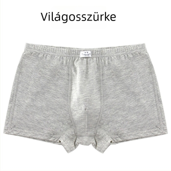 Férfi modál anyagból készült varrat nélküli boxer alsónadrág, lélegző, izzadságot felszívó, középmagas derék, egyszínű