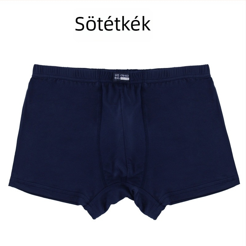 Férfi modál anyagból készült varrat nélküli boxer alsónadrág, lélegző, izzadságot felszívó, középmagas derék, egyszínű