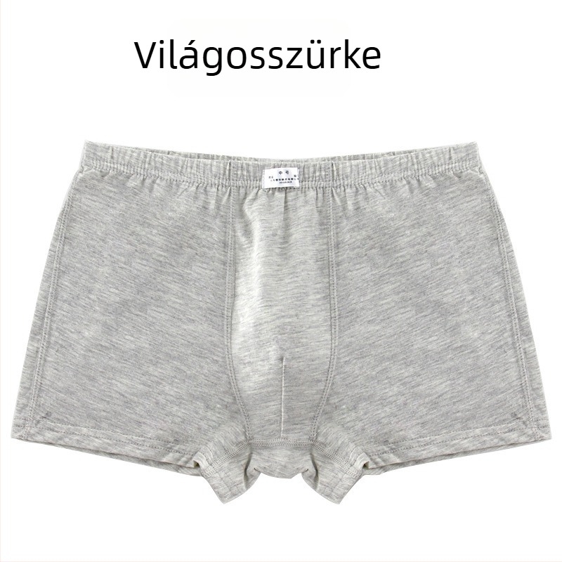 Férfi modál anyagból készült varrat nélküli boxer alsónadrág, lélegző, izzadságot felszívó, középmagas derék, egyszínű