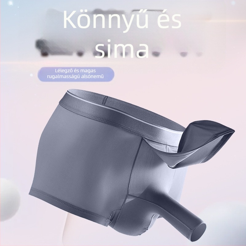 Férfi légáteresztő nylon boxeralsó, középmagas derék, kötött kivitel, ágyék rész 80-90% nylon (Modell 607-XB)