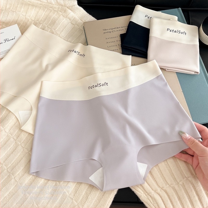 Női varrat nélküli Ice Silk boxer brief, antibakteriális, hosszított ágyékkal, középmagas derék, lélegző