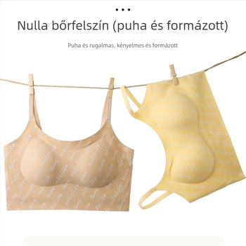 Varrásmentes női sportmelltartó, 3/4 kosár, könnyű, légáteresztő, felső tartás, csúszásmentes, vékony kial design, nagy méret