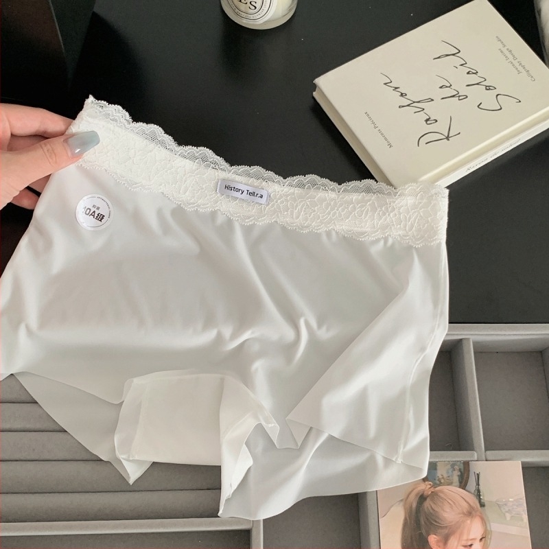 Női Ice Silk boxeralsó pamutbetéttel, könnyű nylon anyag, két az egyben nyárra