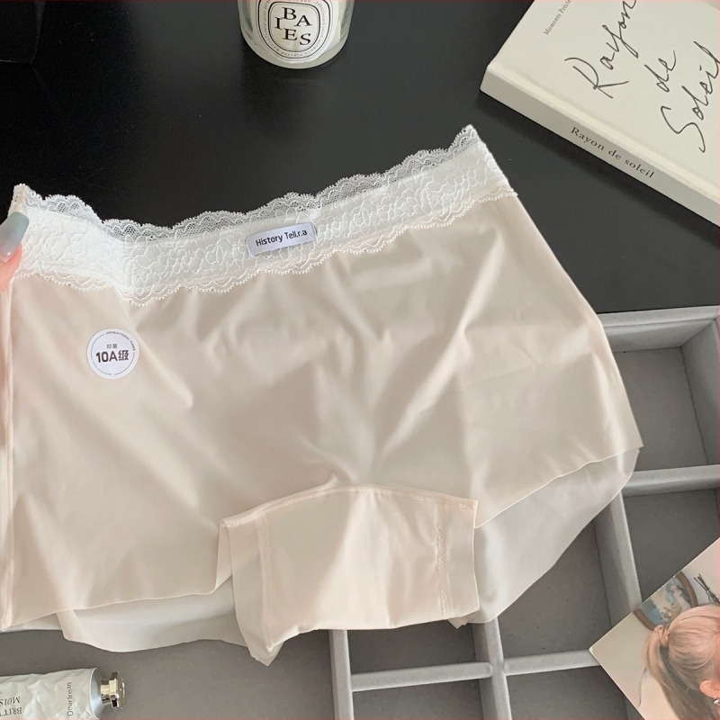 Női Ice Silk boxeralsó pamutbetéttel, könnyű nylon anyag, két az egyben nyárra