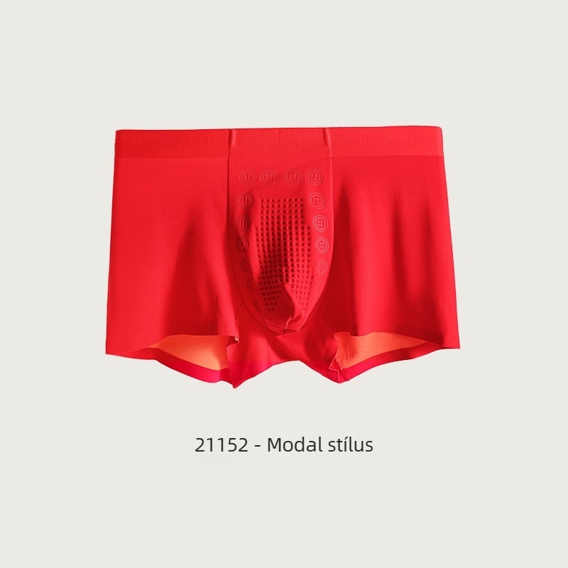 Férfi modal boxer briefs antibakteriális, lélegző anyagú, középmagas derekú, kötött kivitel, ágyéktájon mulberry selyem bélés