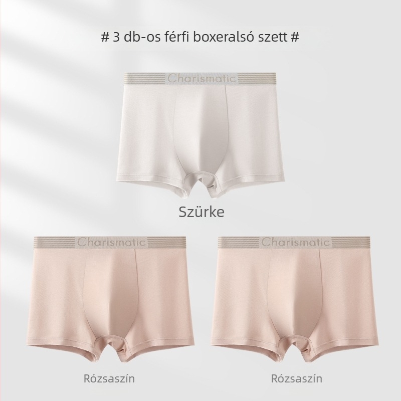 Pamut boxer brief tiniknek, egyszínű, kényelmes és lélegző, középmagas derekú, sportos fazon