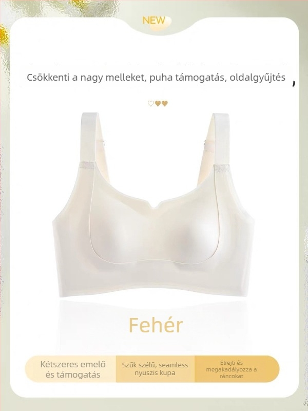 Pamut anyagú, varrás nélküli teljes kosaras melltartó szett, 3/4 kosár, felső rész vékony, alsó rész vastag, rögzített vállpántok, hátoldali négy sor kapocs