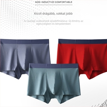 Férfi grafén-modál boxer brief, varrat nélküli, légáteresztő, kényelmes, magas rugalmasságú
