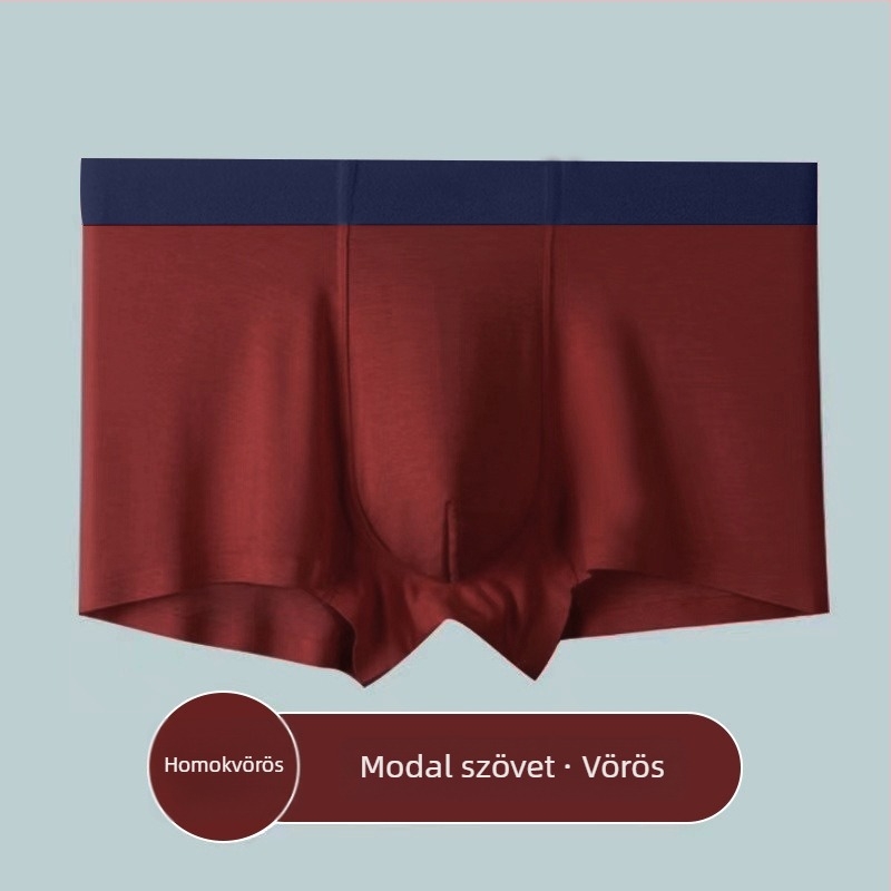 Férfi grafén-modál boxer brief, varrat nélküli, légáteresztő, kényelmes, magas rugalmasságú