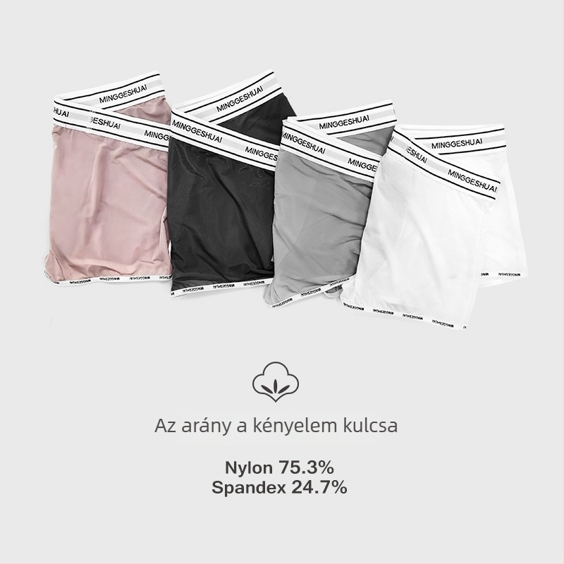 Jégselyem férfi boxeralsó – lélegző, középmagas derék, kötött nylon anyag Modal béléssel
