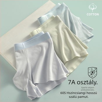 Férfi antibakteriális, légáteresztő pamut boxeralsó, 60s pamut, egyszínű