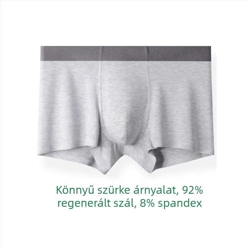 Modal anyagú férfi boxeralsó, középmagas derekú, varrat nélküli, légáteresztő és antibakteriális