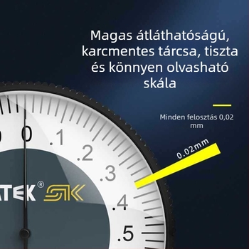 Tolómérő dial kijelzővel, ipari minőségű rozsdamentes acél