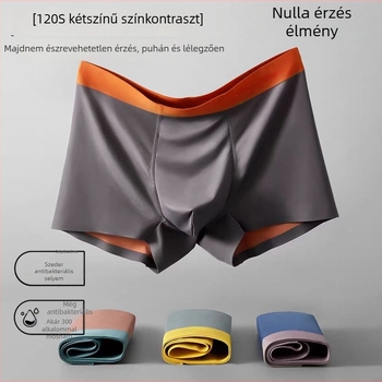 Férfi modal seamless boxer briefs középmagas derékkal, belső nadrag Mulberry selyemmel; összetétel: 50,5% modal, 29% nylon, 20,5% spandex