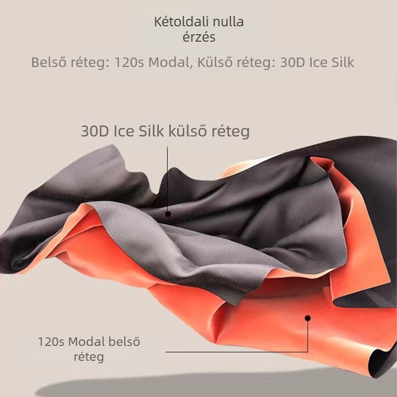 Férfi modal seamless boxer briefs középmagas derékkal, belső nadrag Mulberry selyemmel; összetétel: 50,5% modal, 29% nylon, 20,5% spandex