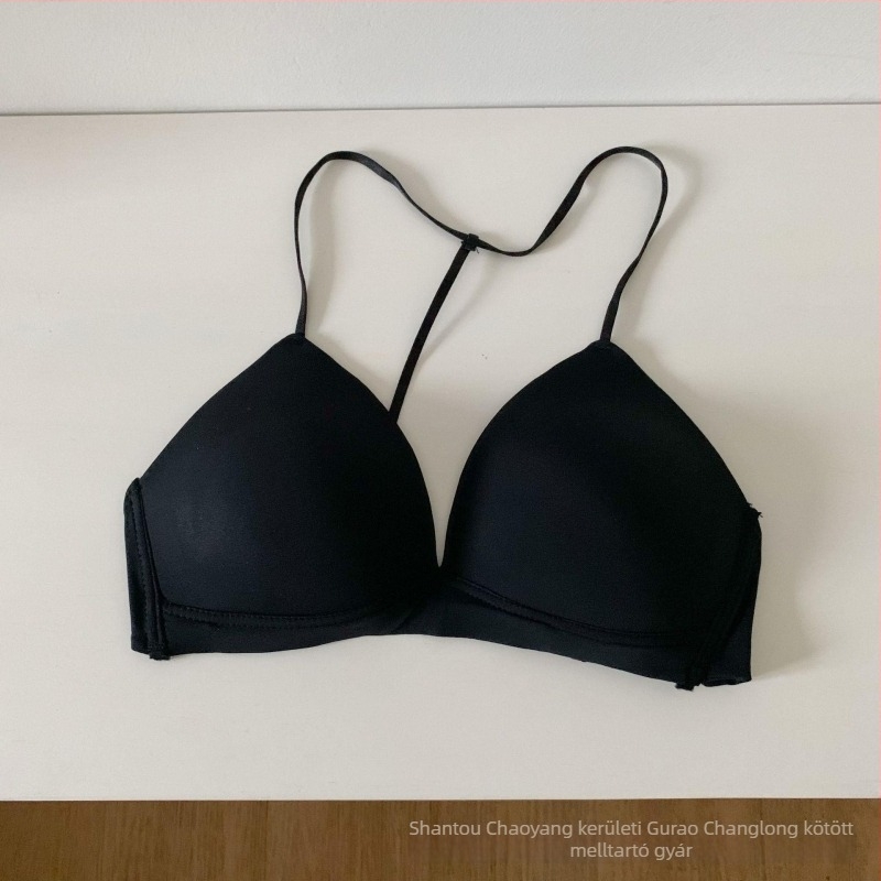 Xia Xin Szexi háromszögkosaras bralette, nyakba akasztós, merevítő nélküli, hátsó nyitott, mellkas-kötött topp