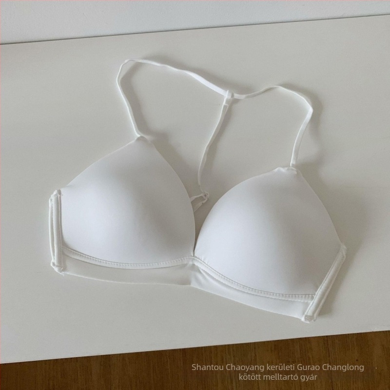 Xia Xin Szexi háromszögkosaras bralette, nyakba akasztós, merevítő nélküli, hátsó nyitott, mellkas-kötött topp