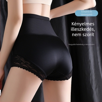 Plusz méretű csipkés alakformáló bugyi, magas derekú, szülés utáni formázáshoz, csípőemelés, nylon 70–80% pamutbetéttel
