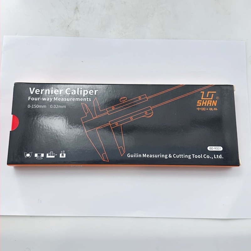 Vernier tolómérő, ipari kategóriás, egyértelmű mérés, 0–150 mm tartomány, 0,02 mm felbontás
