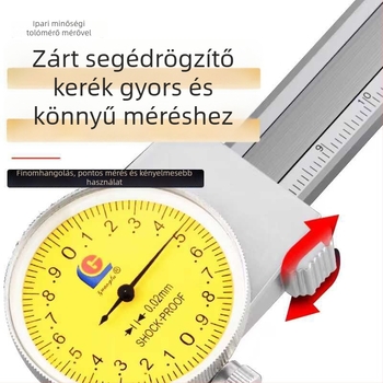 Zárt típusú tolókaliper, dupla tartomány 0-150 mm (0,02 mm) és 0-200 mm (0,01 mm)