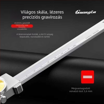 Zárt típusú tolókaliper, dupla tartomány 0-150 mm (0,02 mm) és 0-200 mm (0,01 mm)