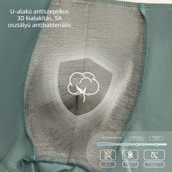 Shunael Férfiak számára lélegző pamut boxeralsó, középmagas derekú, kötött anyagú