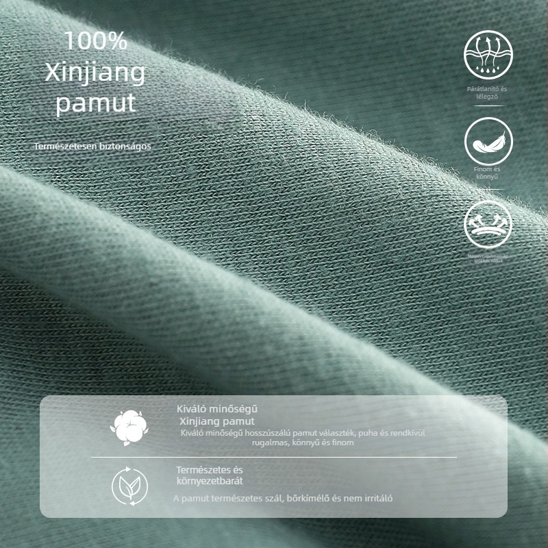 Shunael Férfiak számára lélegző pamut boxeralsó, középmagas derekú, kötött anyagú