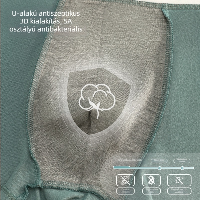 Shunael Férfiak számára lélegző pamut boxeralsó, középmagas derekú, kötött anyagú