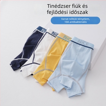 Tinédzser fiúknak boxeralsó, 100% pamut, antibakteriális, légáteresztő