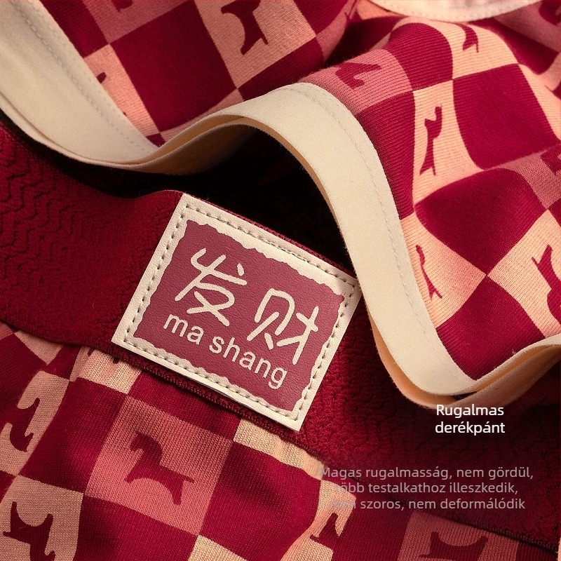 Pamut férfi boxeralsó a Ló évére, 2026 – Antibakteriális, Légáteresztő, Középmagas derekú, Pároknak