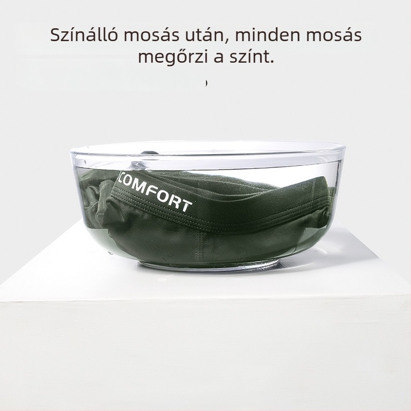 Férfi pamut boxer alsónadrág, antibakteriális 10A, légáteresztő, nagy méret, 100% pamut