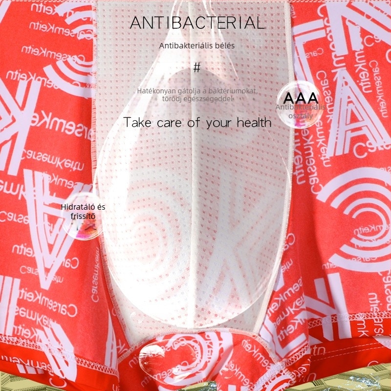 Férfi Ice Silk boxeralsó – lélegző, antibakteriális, kötött (Fő anyag: Nylon)