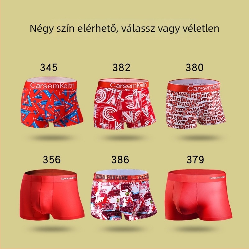 Férfi Ice Silk boxeralsó – lélegző, antibakteriális, kötött (Fő anyag: Nylon)