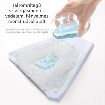 Pamut menstruációs fehérnemű, magas derék, szivárgásmentes, lélegző, antibakteriális