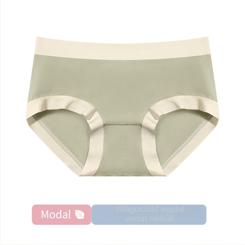 Modal középtalpas seamless alsó, 100% pamut belsővel — egyszínű mintázat