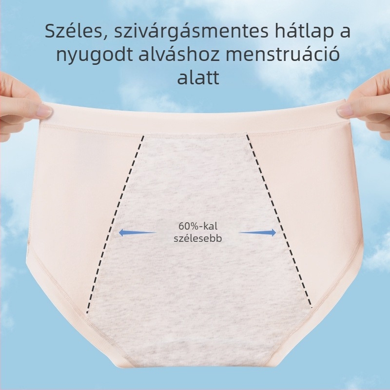 Pamutból készült menstruációs fehérnemű lányoknak, szivárgás elleni védelemmel, tinédzserek számára.
